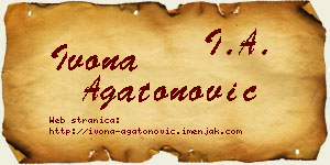 Ivona Agatonović vizit kartica